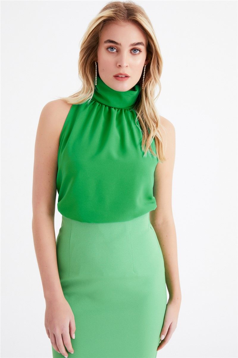Women's sleeveless blouse - Green #329561