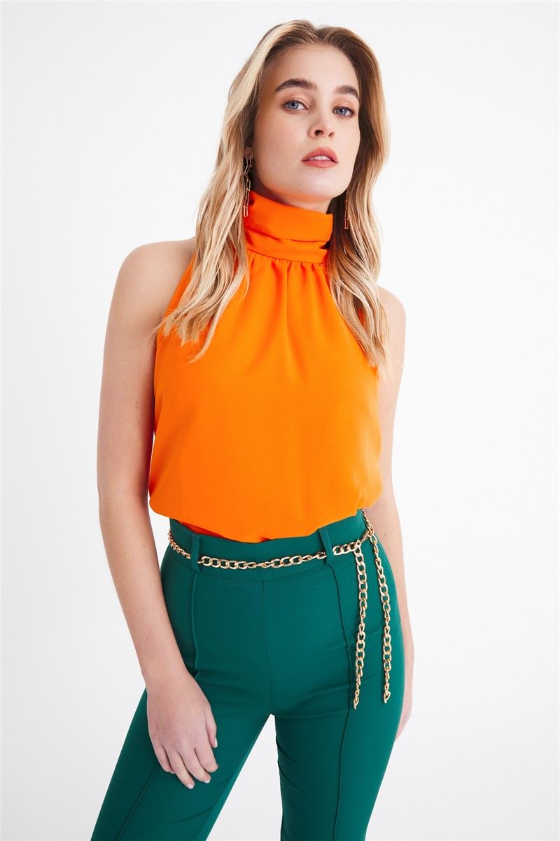 Women's sleeveless blouse - Orange #329560