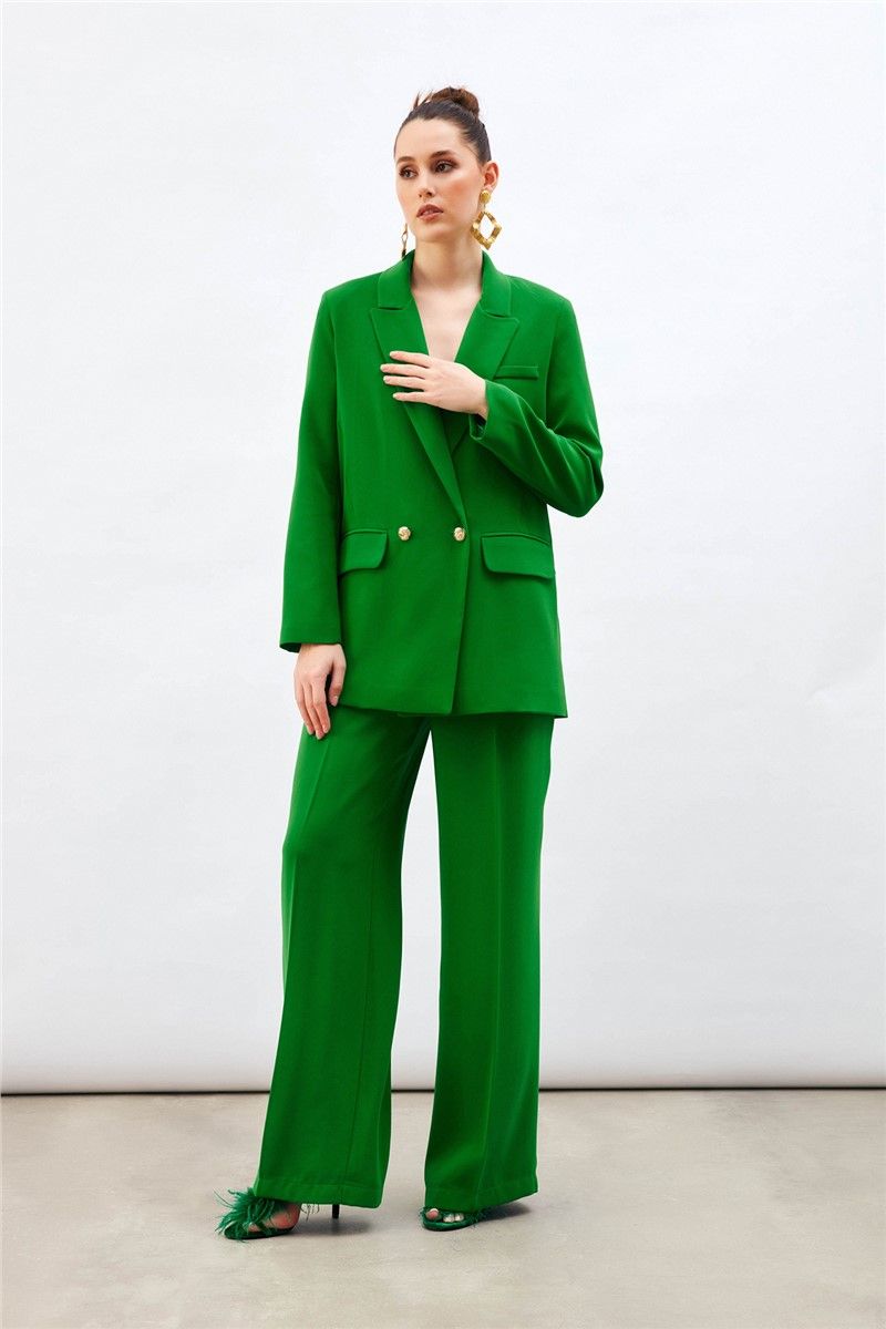 Ženske široke hlače - zelene #369398