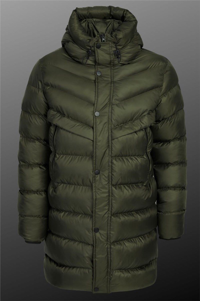 Muška vodootporna i vjetrootporna jakna s kapuljačom DU - kaki #408721
