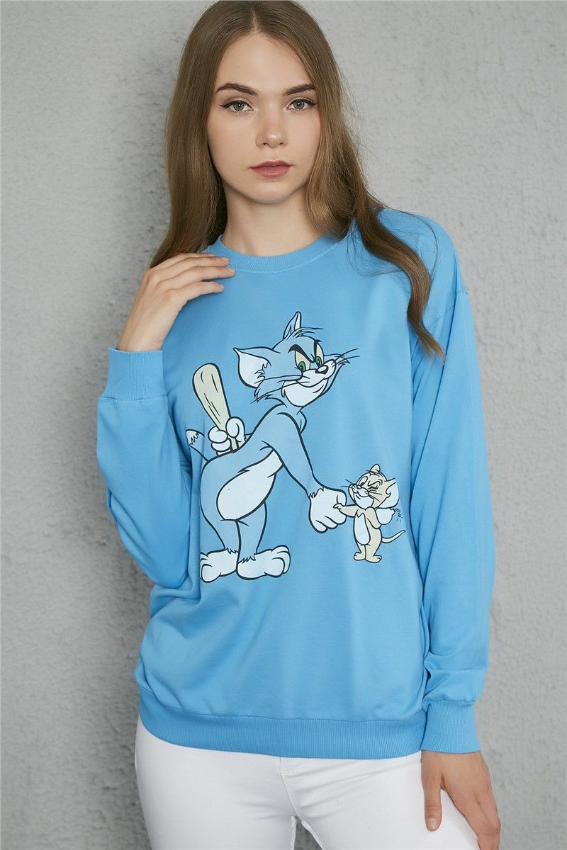 Printed Sweatshirt - BLUES #266292