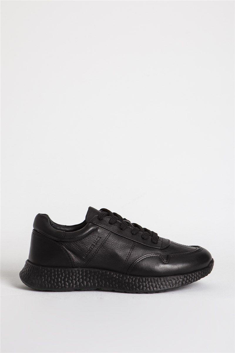 Мъжки обувки от естествена кожа 102 22190M - Черни #388490