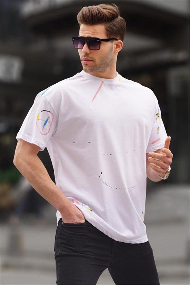 T-shirt Overfit da uomo 6122 - Bianco #395079