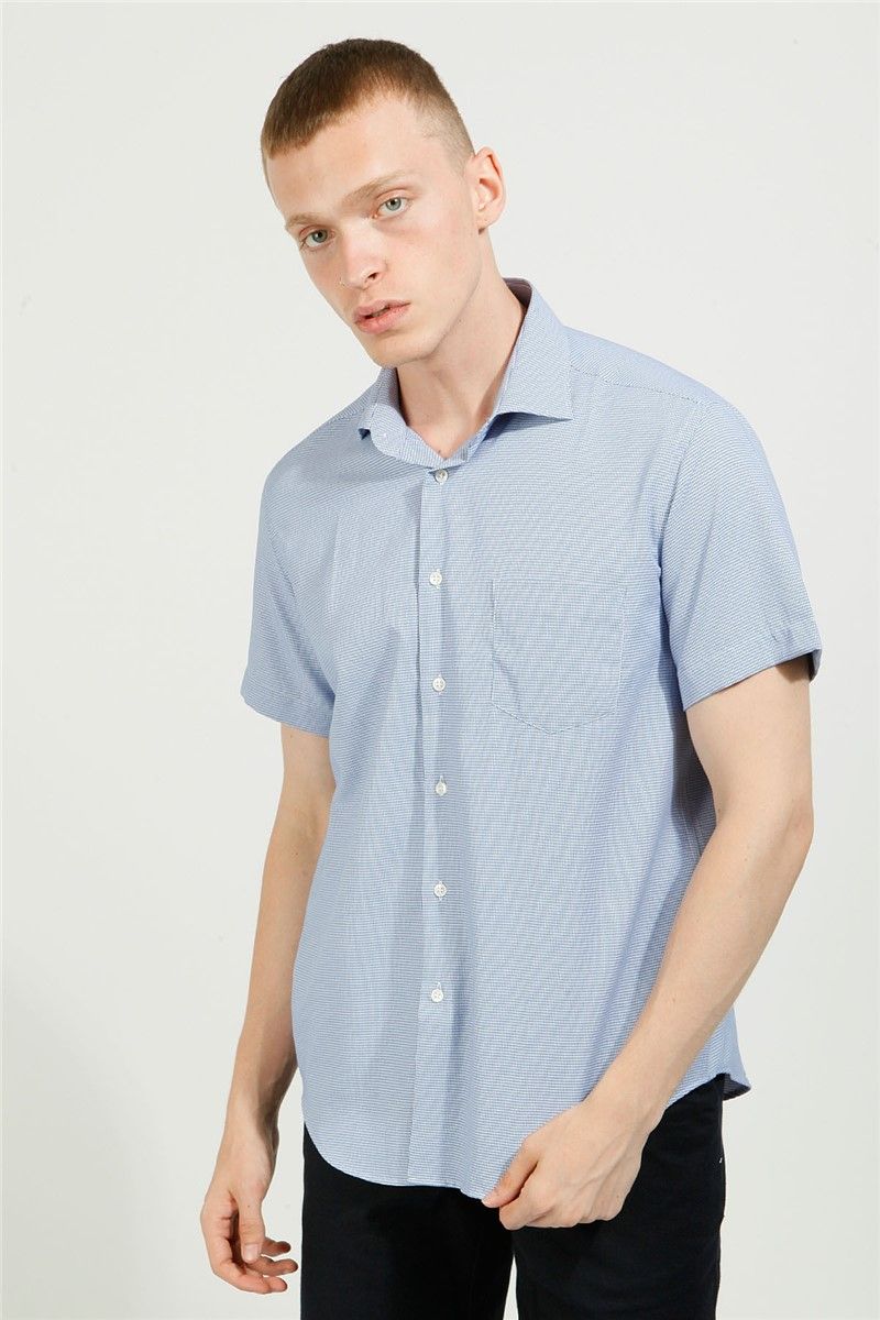 Men's Regular Fit Shirt - Light Blue #357699
