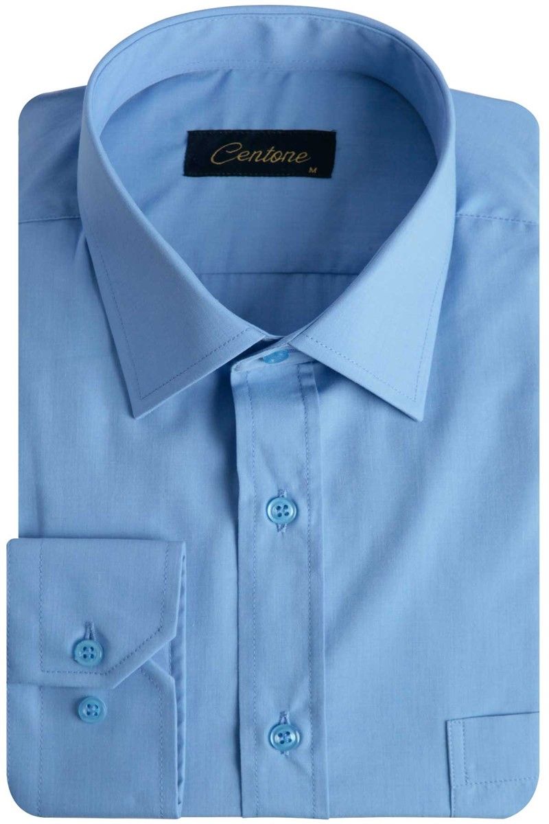 Men's Long Sleeve Shirt - Blue #268058