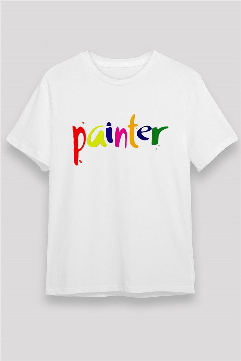 Unisex majica s printom - bijela #373052