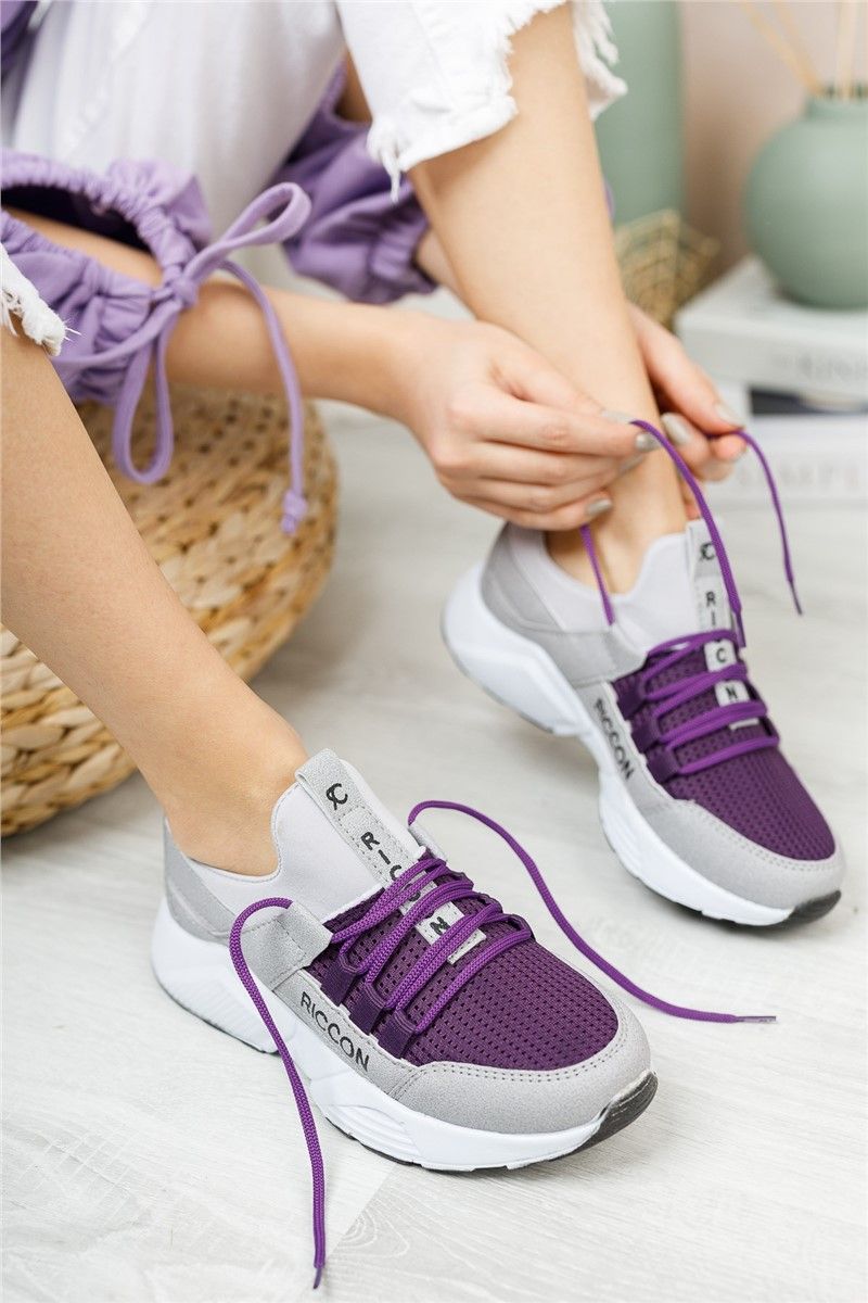 Women's sports shoes 0012072 - Gray-Purple #328087