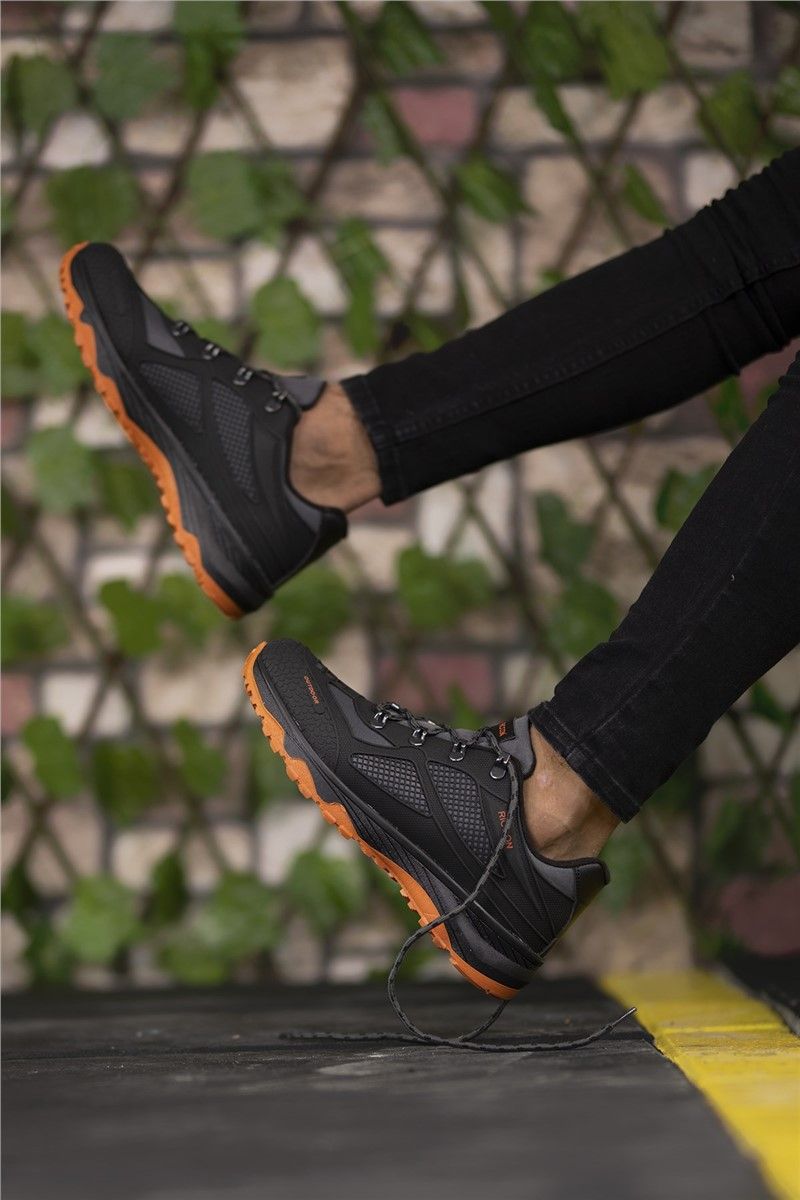 Unisex hiking shoes 00128030 - Gray with Orange #326022