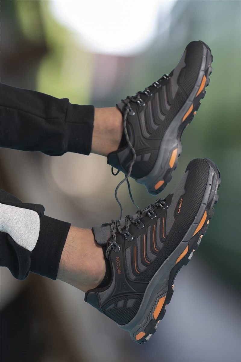 Unisex hiking shoes 00128060 - Gray with Orange #326040
