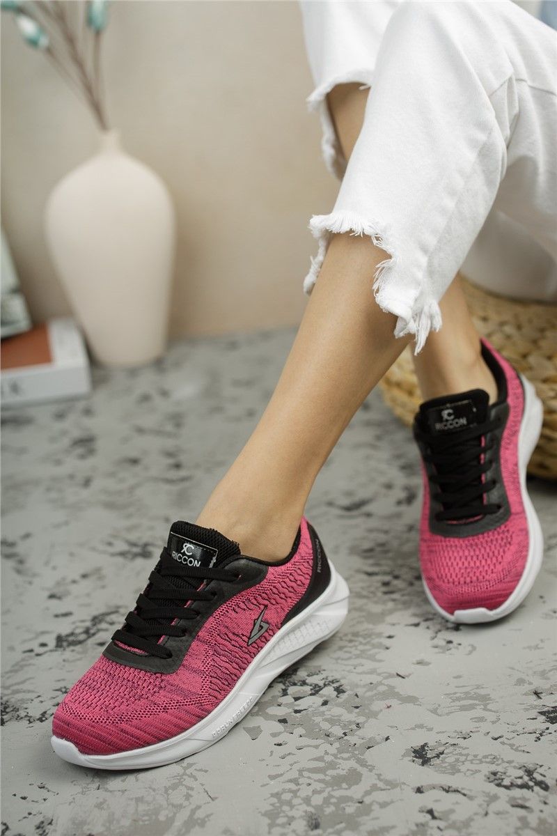 Unisex Sport Shoes 0012355 - Pink with Black #325793