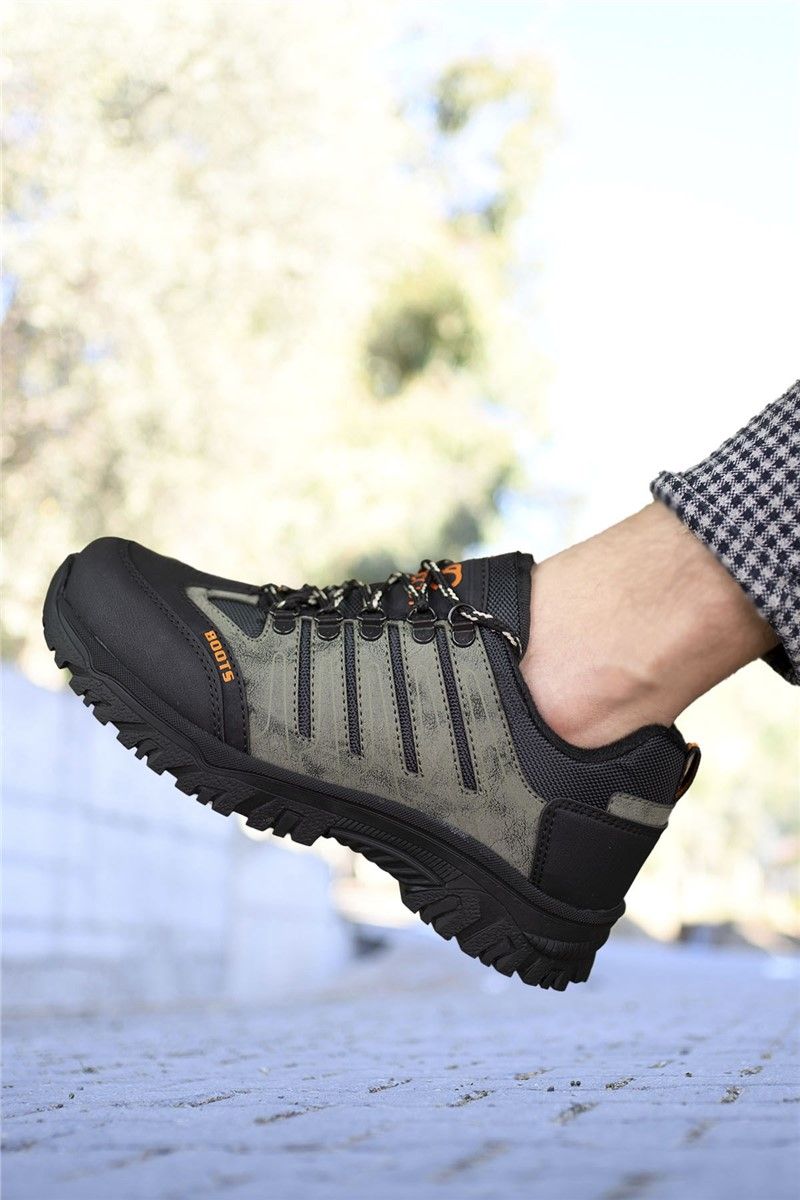 Men's hiking shoes 0012115 -Black with Khaki #325331