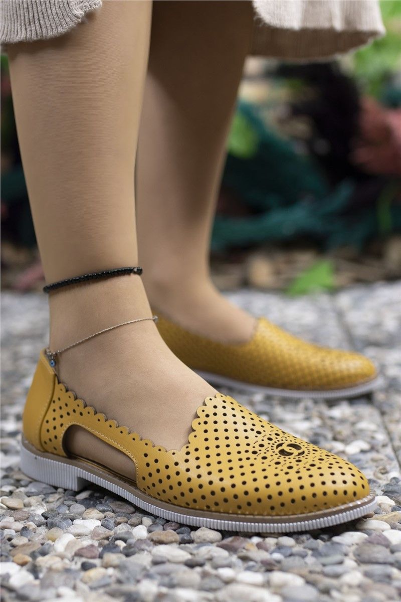 Women's casual shoes 0012503 - Mustard #325528