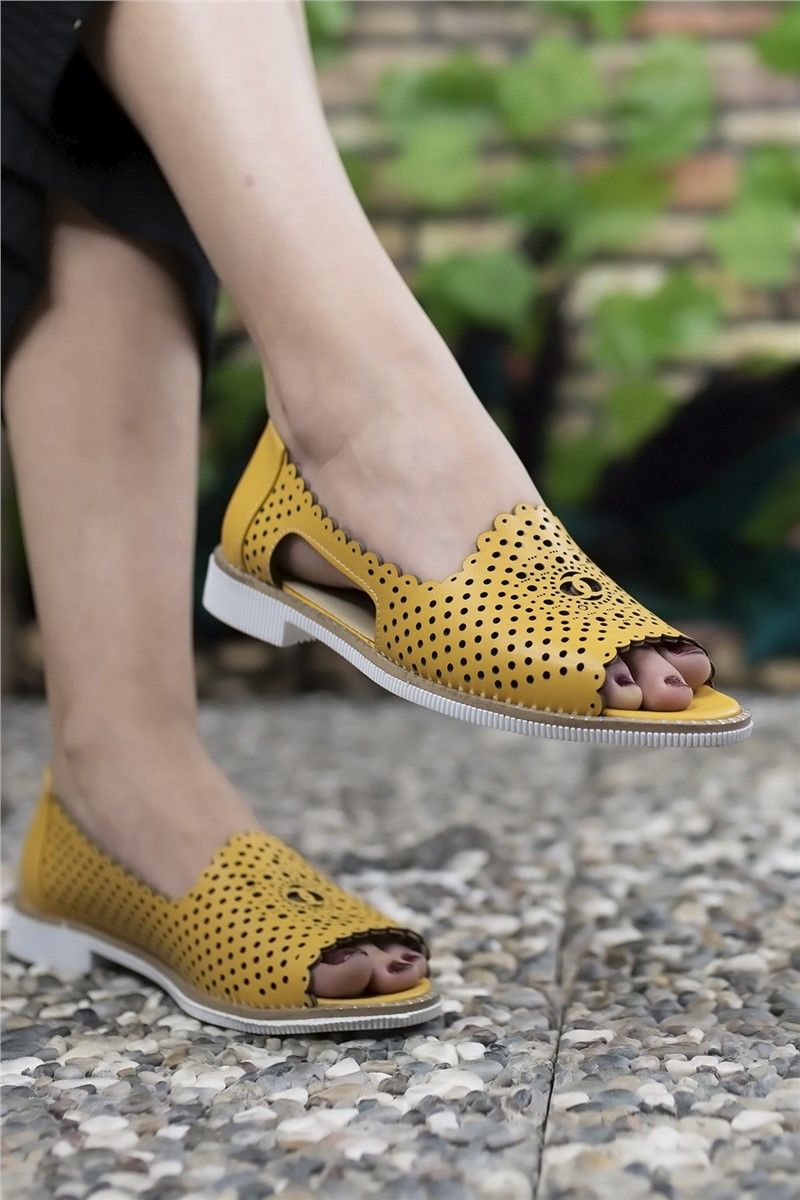 Women's casual shoes 0012504 - Mustard #325536