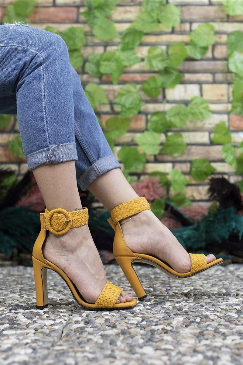 Women's high-heeled shoes 0012909 - Mustard # 325658