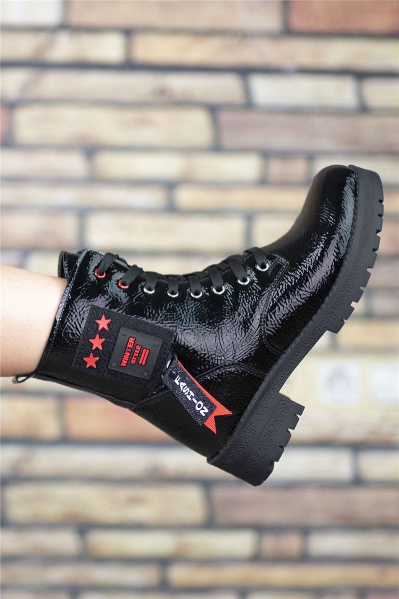 Children's patent leather boots 00127230 - Black #325300