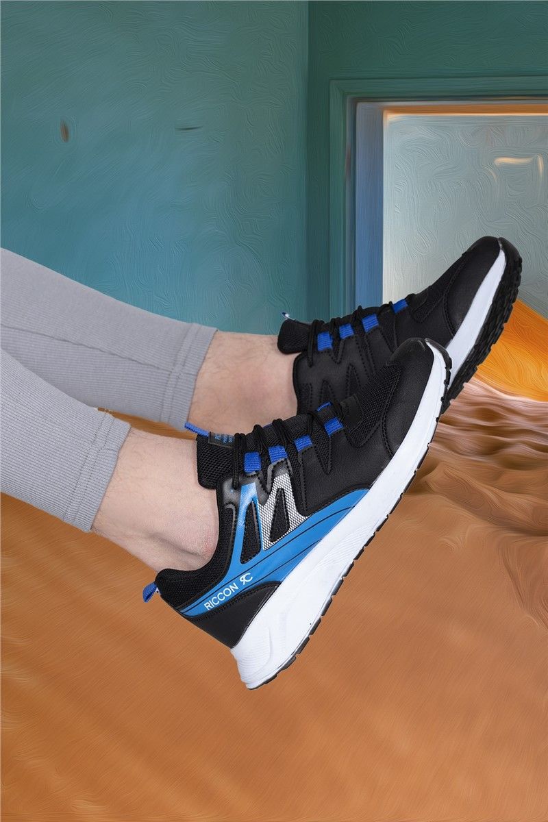 Unisex sports shoes 0012705 - Black with Blue #329079