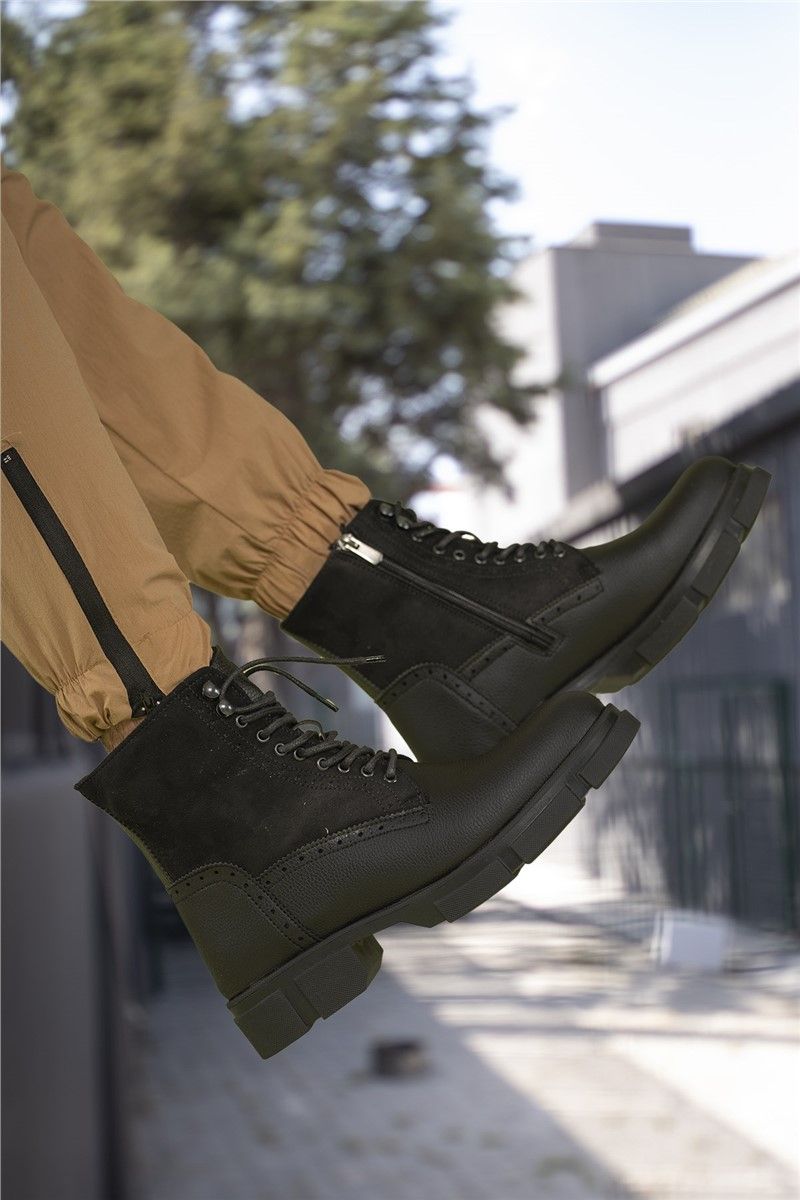 Men's suede boots 0012730 - Black # 326113