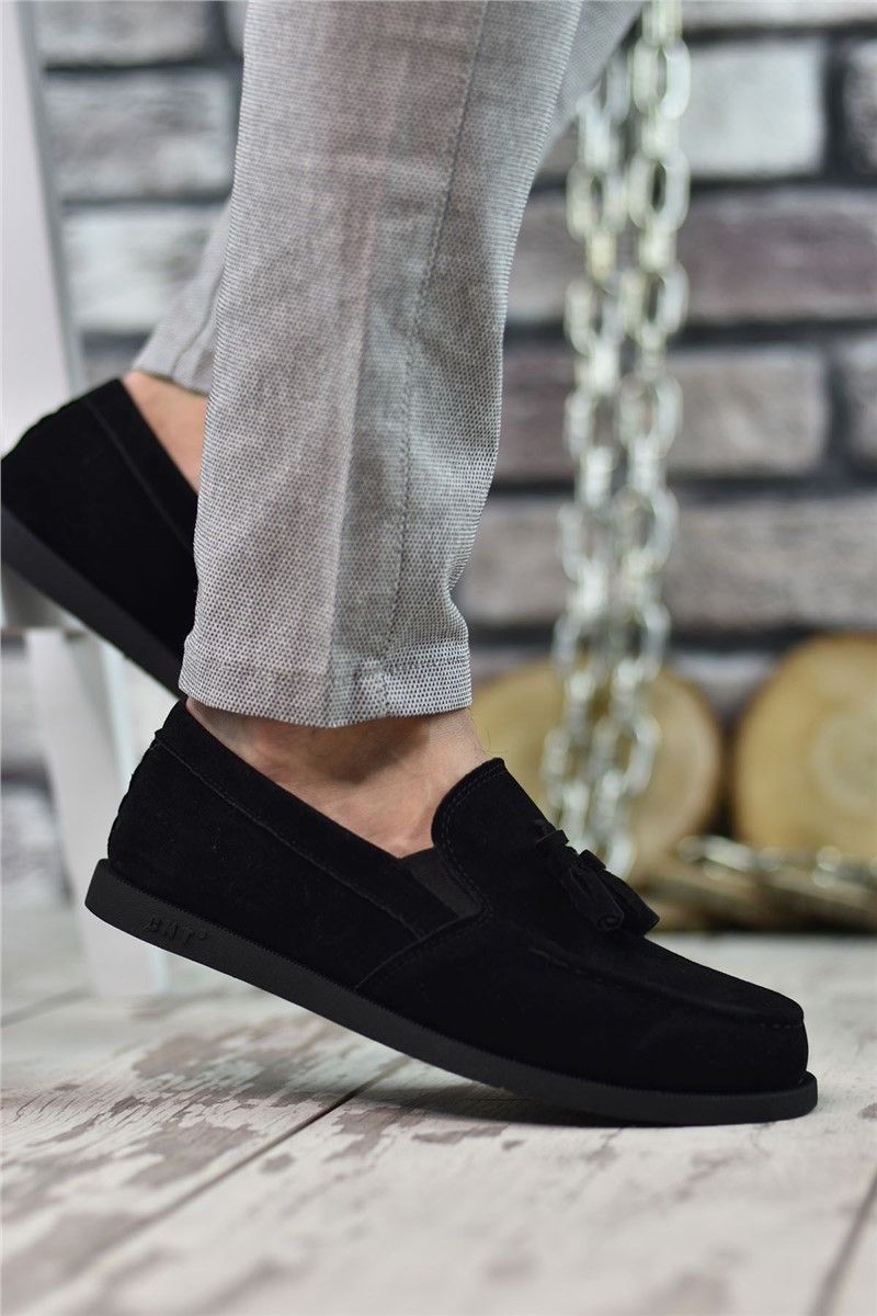 Men's suede casual shoes - Black # 324993