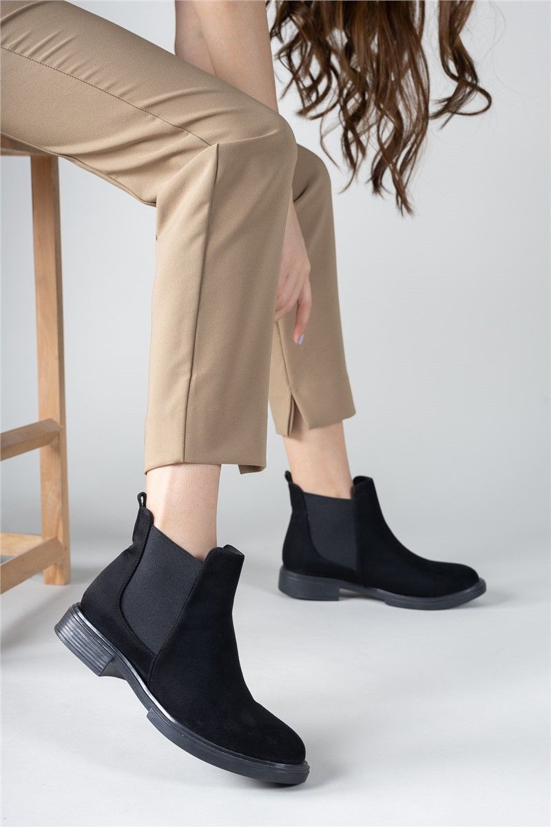 Women's suede boots 0012104 - Black # 325435
