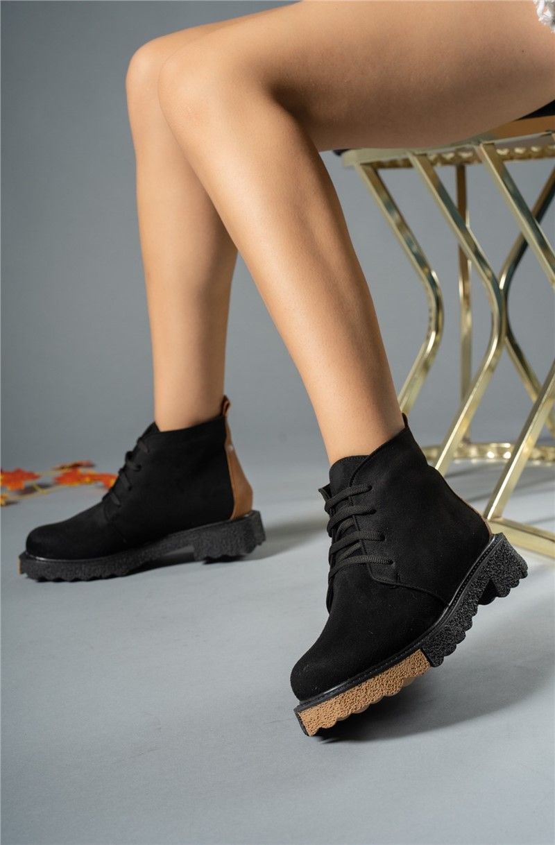 Women's Suede Boots 0012900 - Black #358947