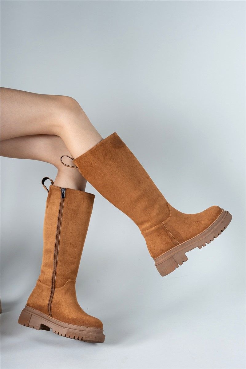 Women's suede boots 0012360 - Taba # 326145