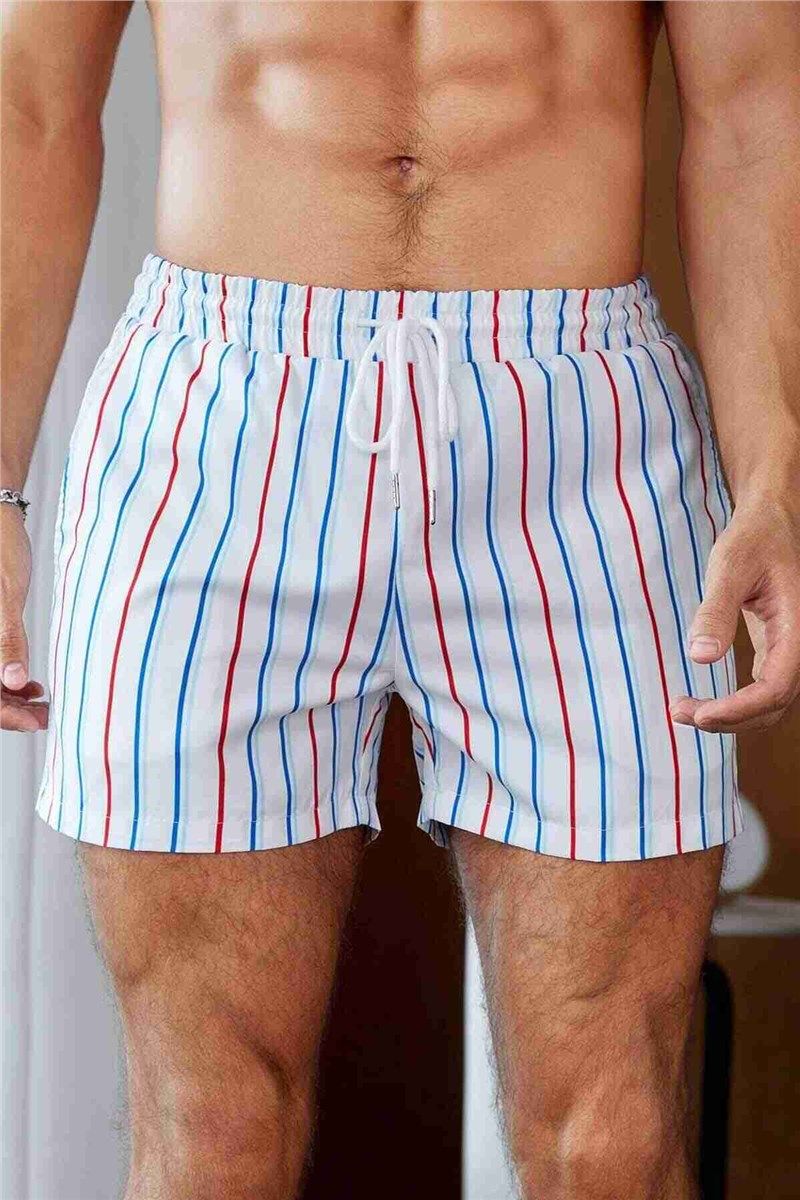 Pantaloncini da spiaggia da uomo con tasche - Bianco #386011