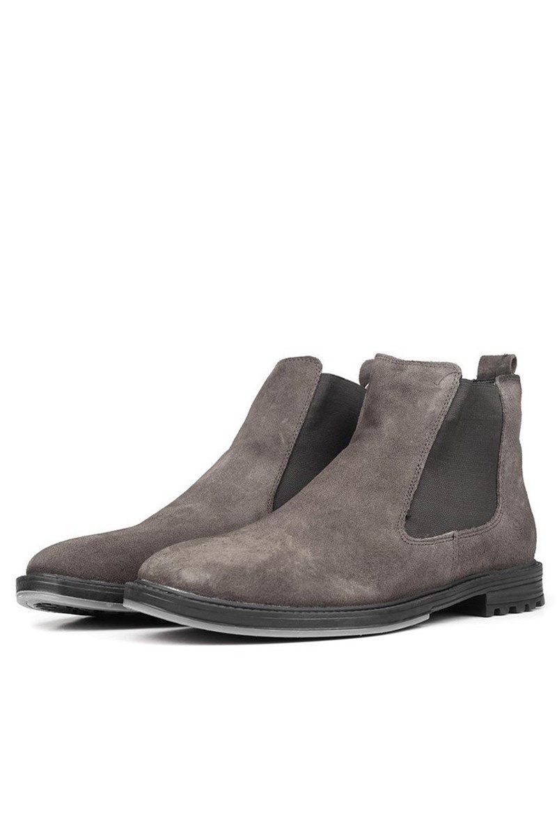 Ducavelli Men's Real Suede Chelsea Boots - Grey #320881