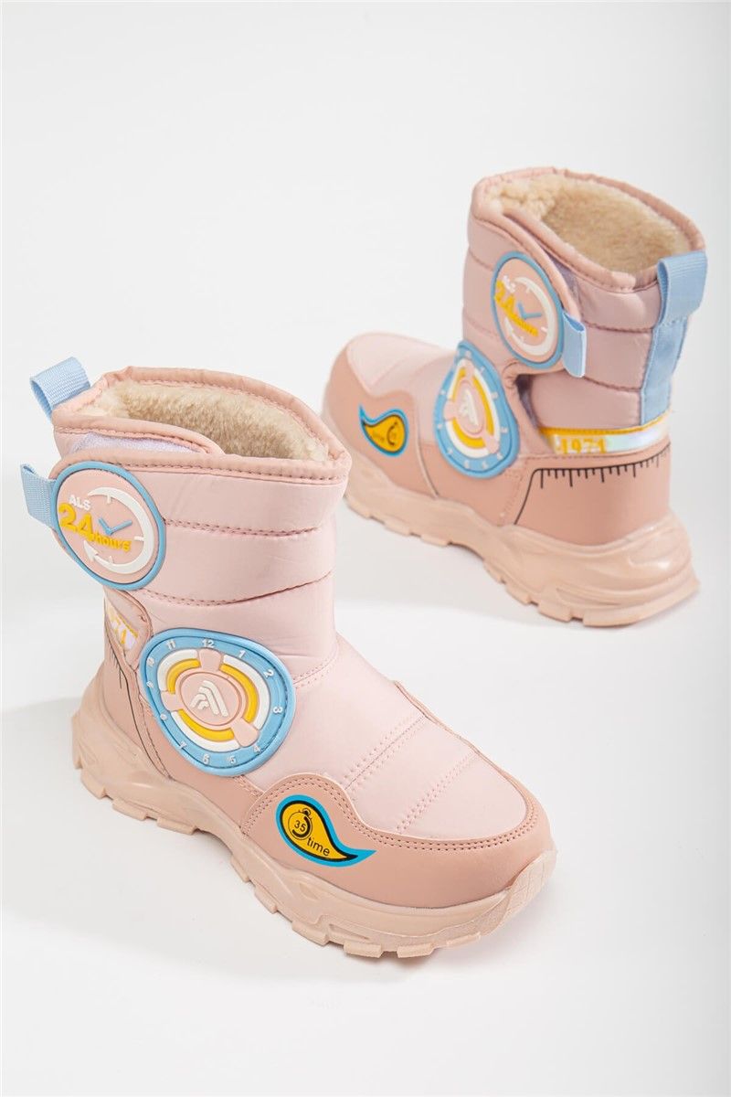 Children's boots with scribble - Powder #364644
