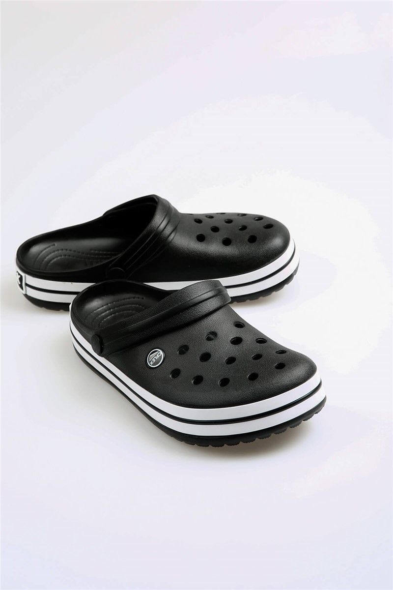 Ženske papuče tip klompe - crno-bijele #369538