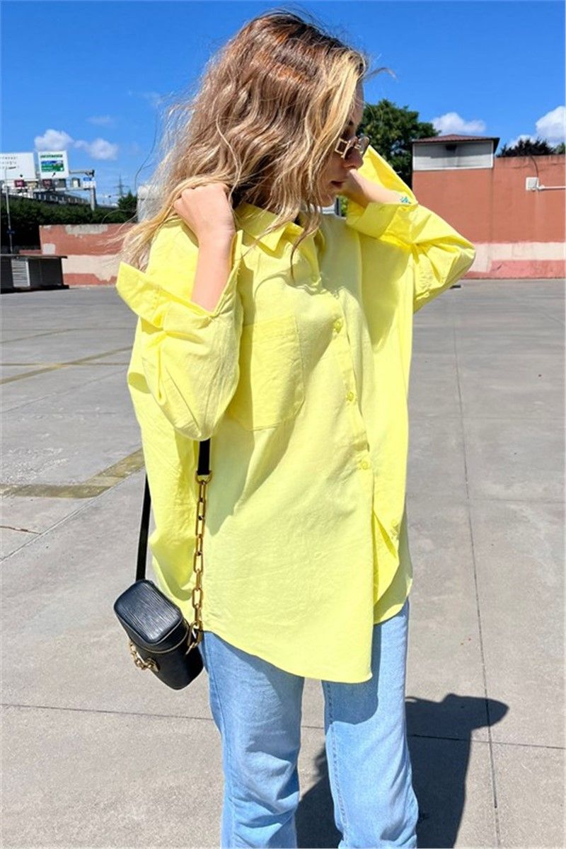 Ženska oversize košulja MG1530 - žuta # 333688