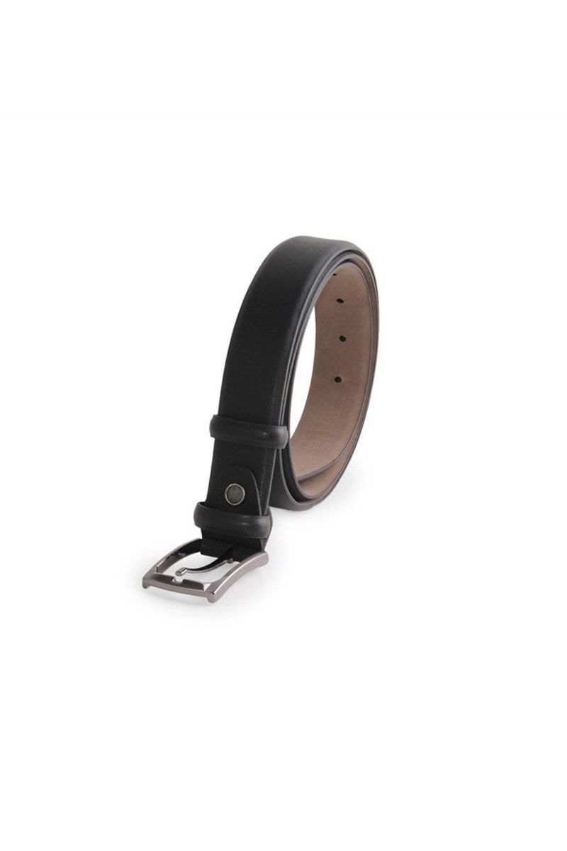 DERİCLUB Men's Genuine Leather Formal Belt 501 - Black #363944