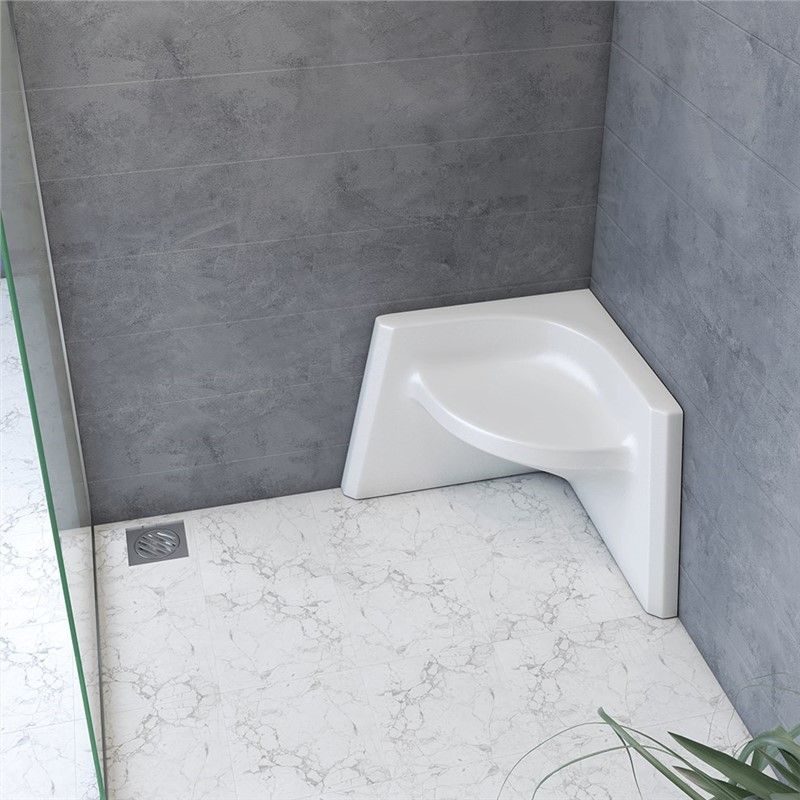 Sgabello angolare Shower Elite 60x60 cm - Bianco #345816