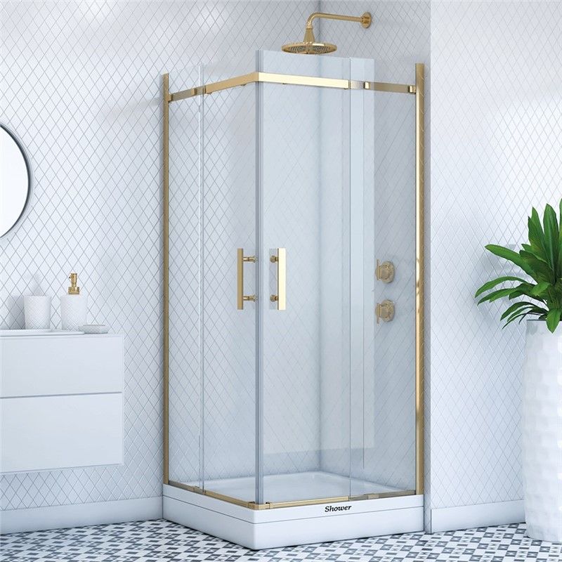 Shower Merkür Rectangular shower cabin with double door 110x80cm - #347457