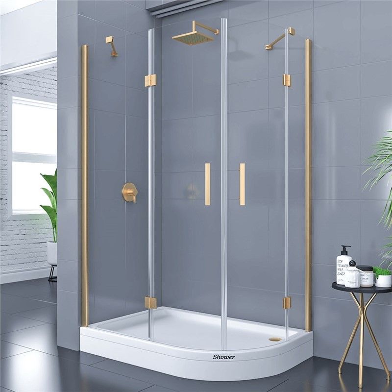 Shower Place Asymmetric shower cabin with double door 120x80cm - #348139