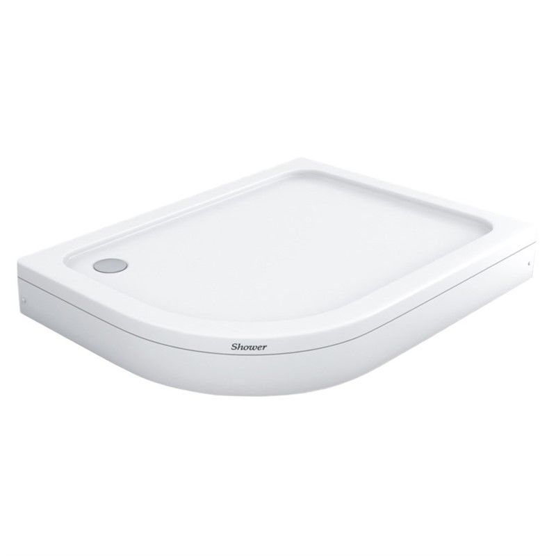 Shower Tundra Asymmetric shower tray 160x80 cm - White #346208