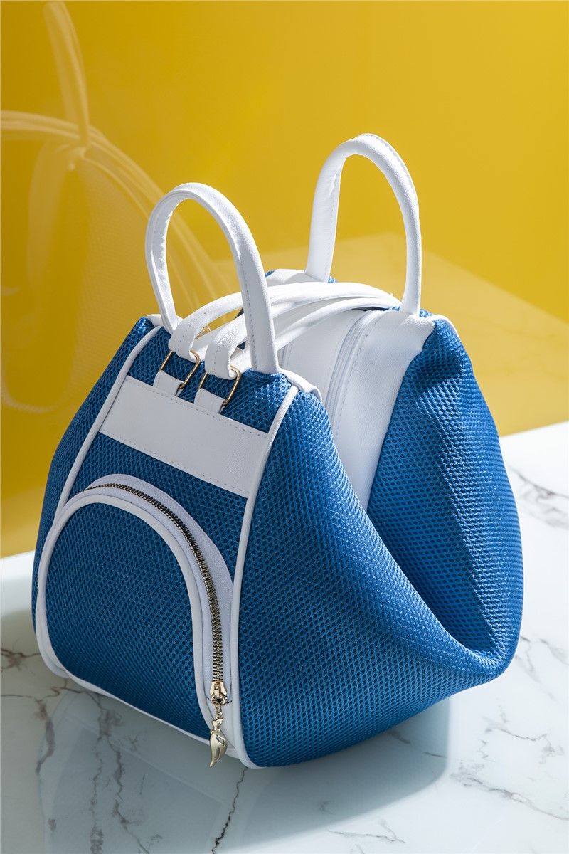 Women's Handbag - Blue, White #273672
