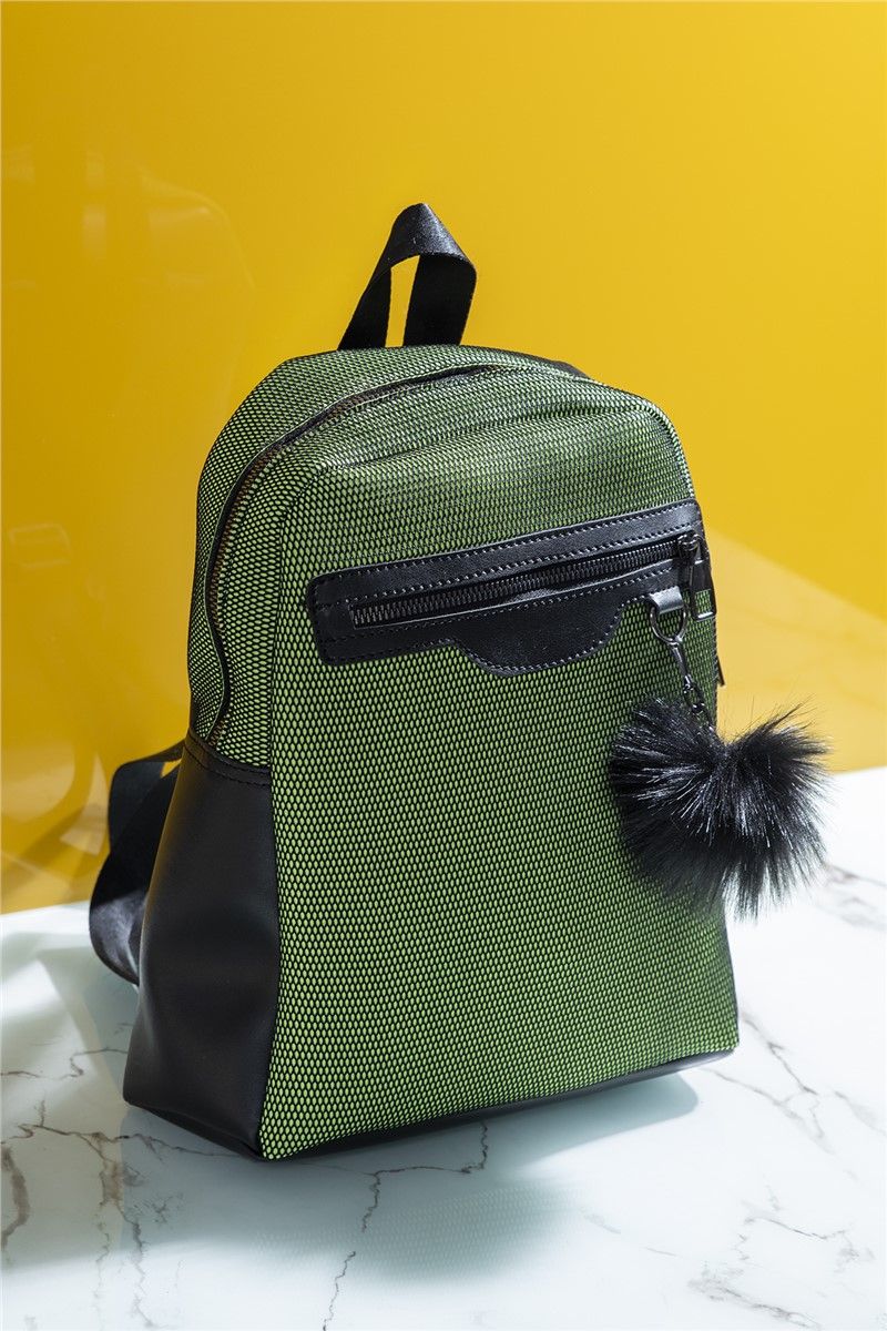 Women's Backpack - Green, Black #273664