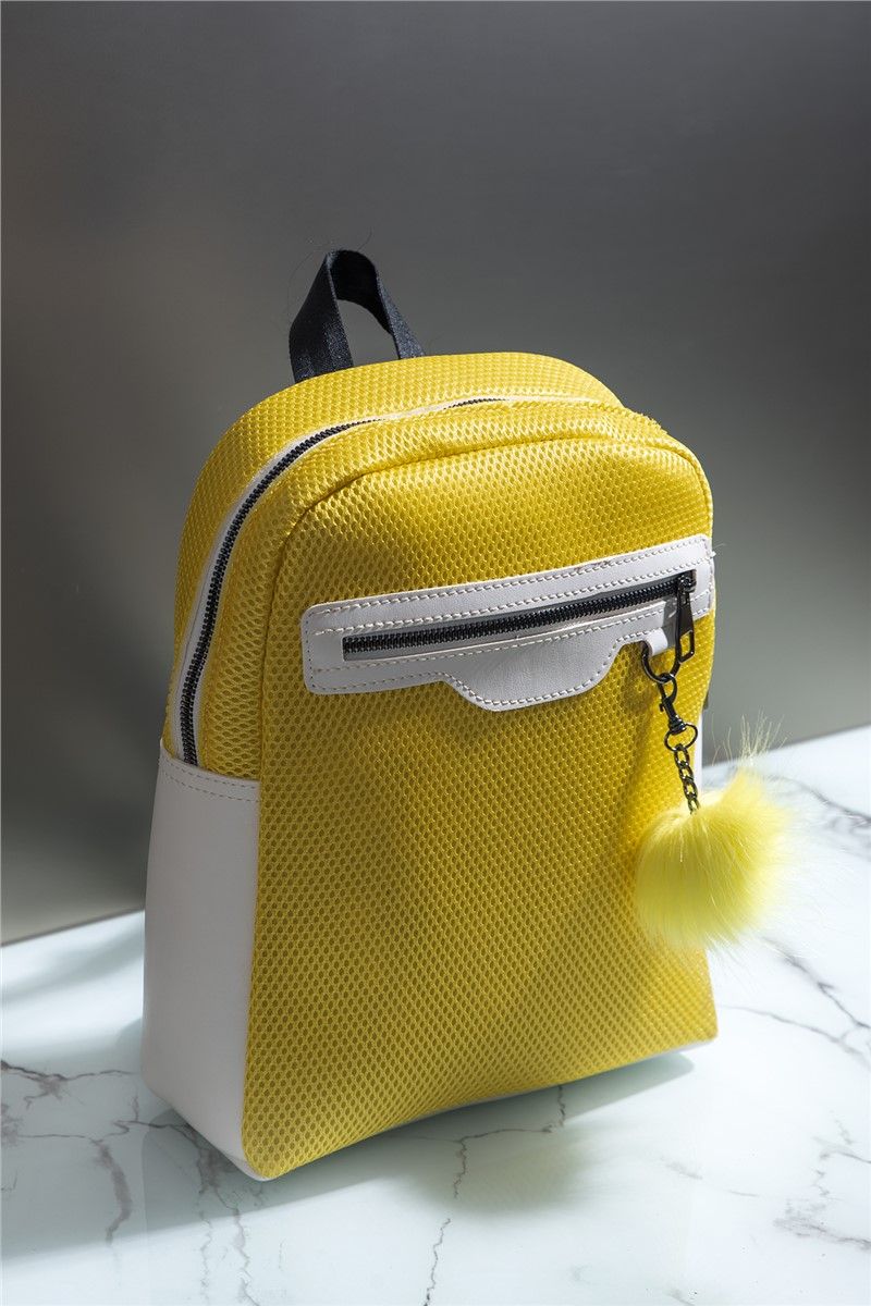 Women's Backpack - Yellow, White #273667