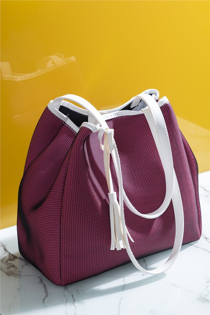 Women's Handbag - Burgundy #273674