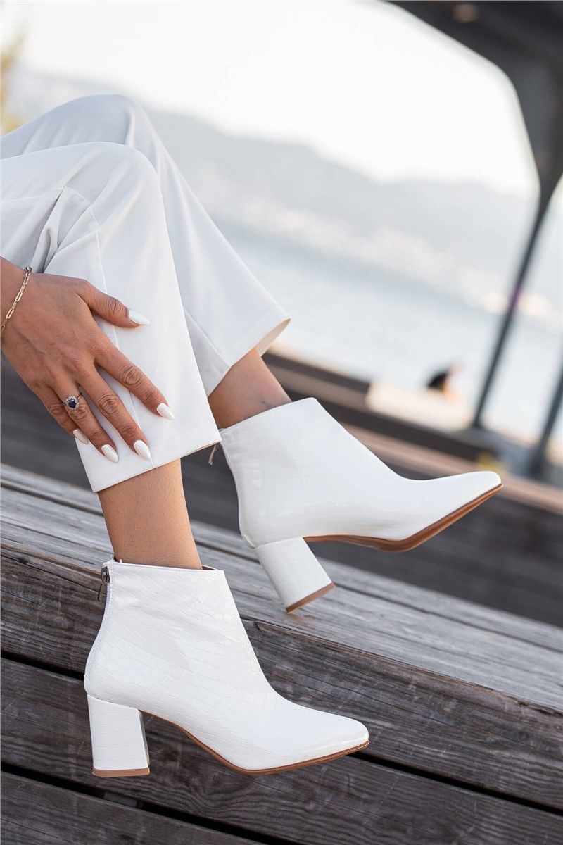 Stivali con tacco da donna - Bianco #361976