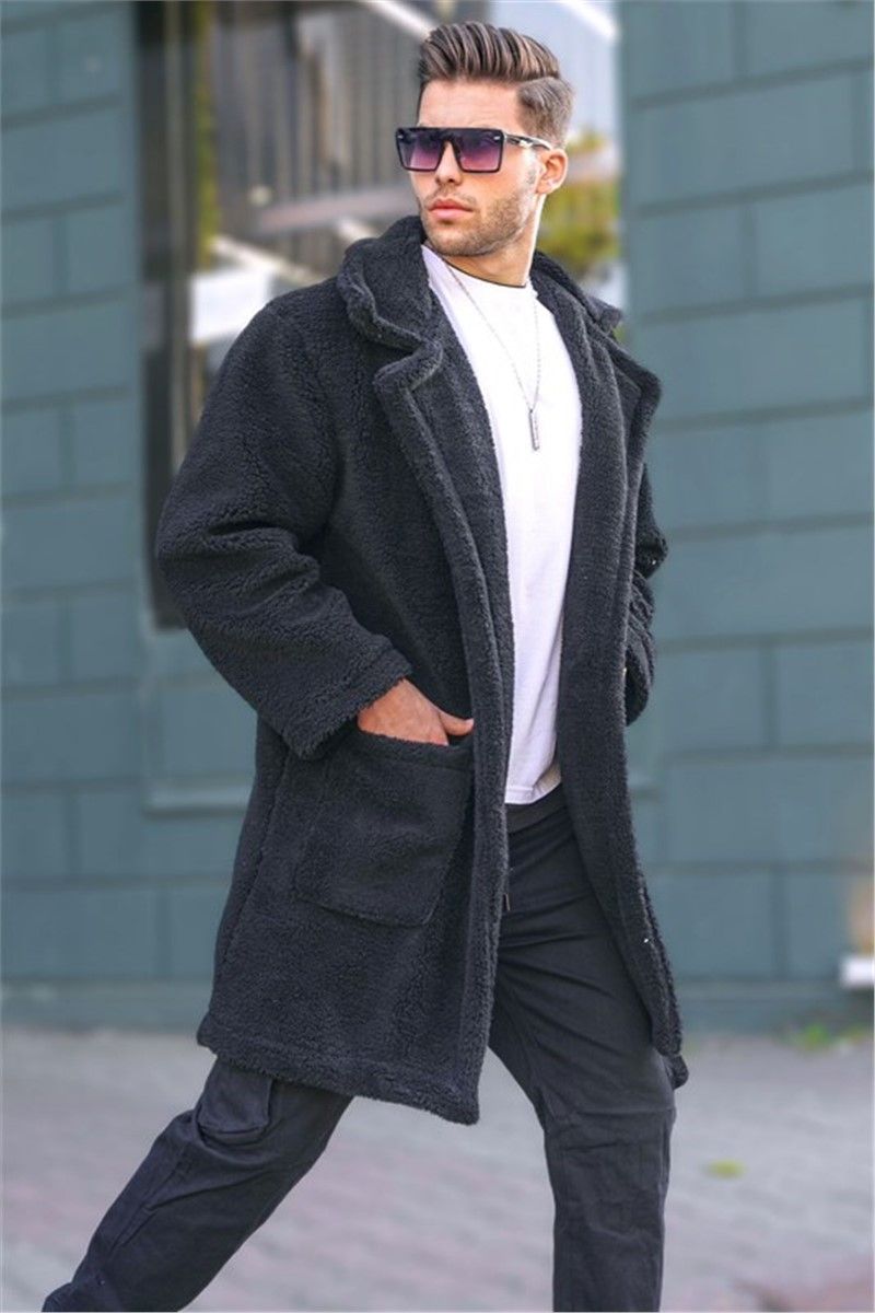 Men's Plush Lined Coat 6311 - Black #363721