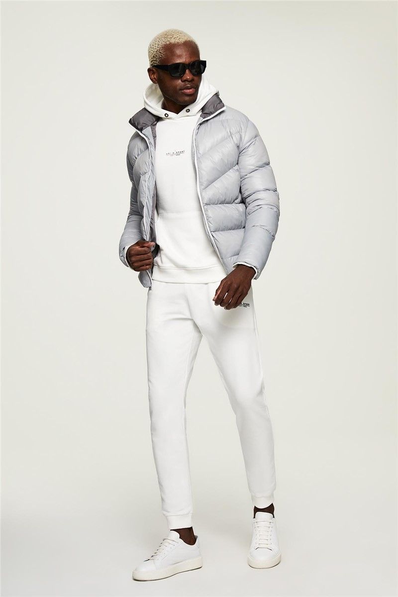 Men's Slim Fit Jacket - Light Gray #363546