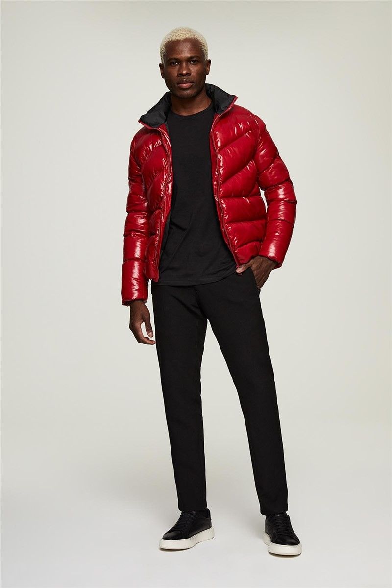 Men's Slim Fit Jacket - Red #363550