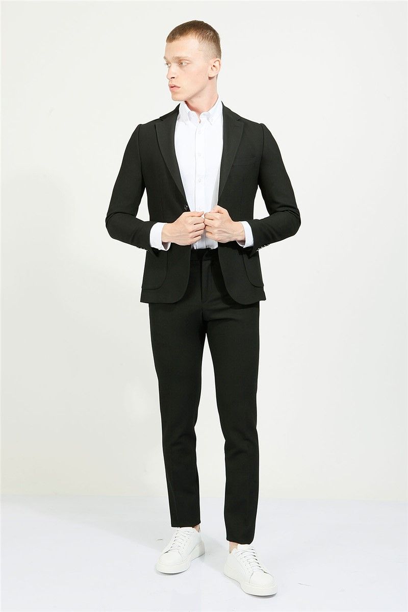 Men's Slim Fit Suit - Black #357778