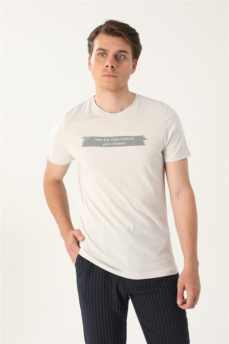Men's Slim Fit T-Shirt - Light Beige #357616