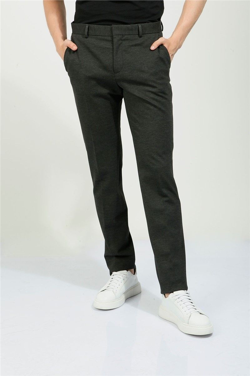 Men's Slim Fit Pants - Dark Gray #357824