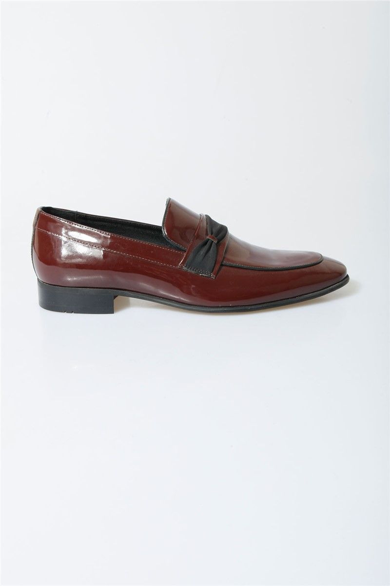 Centone Men's Real Leather Shoes - Burgundy #302949