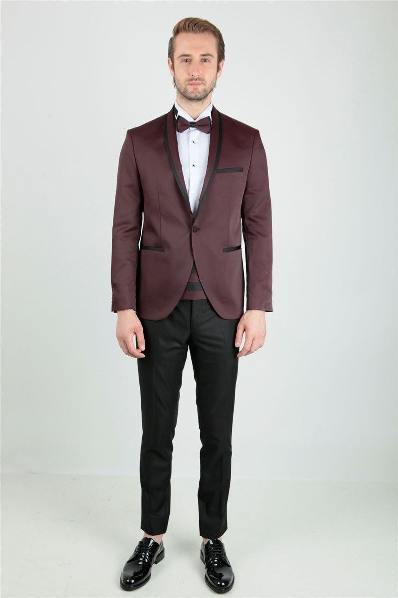 Men's Suit - Black/Burgundy 307514