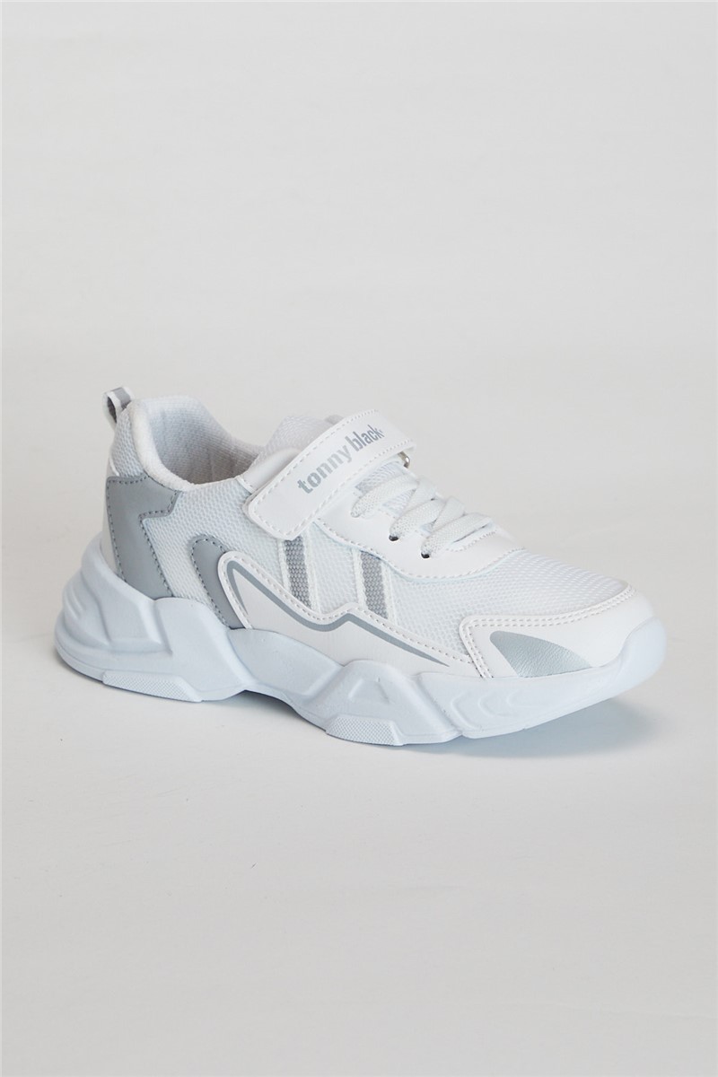 Детски сникърси Tb0098 - Бели със сребристо 300119