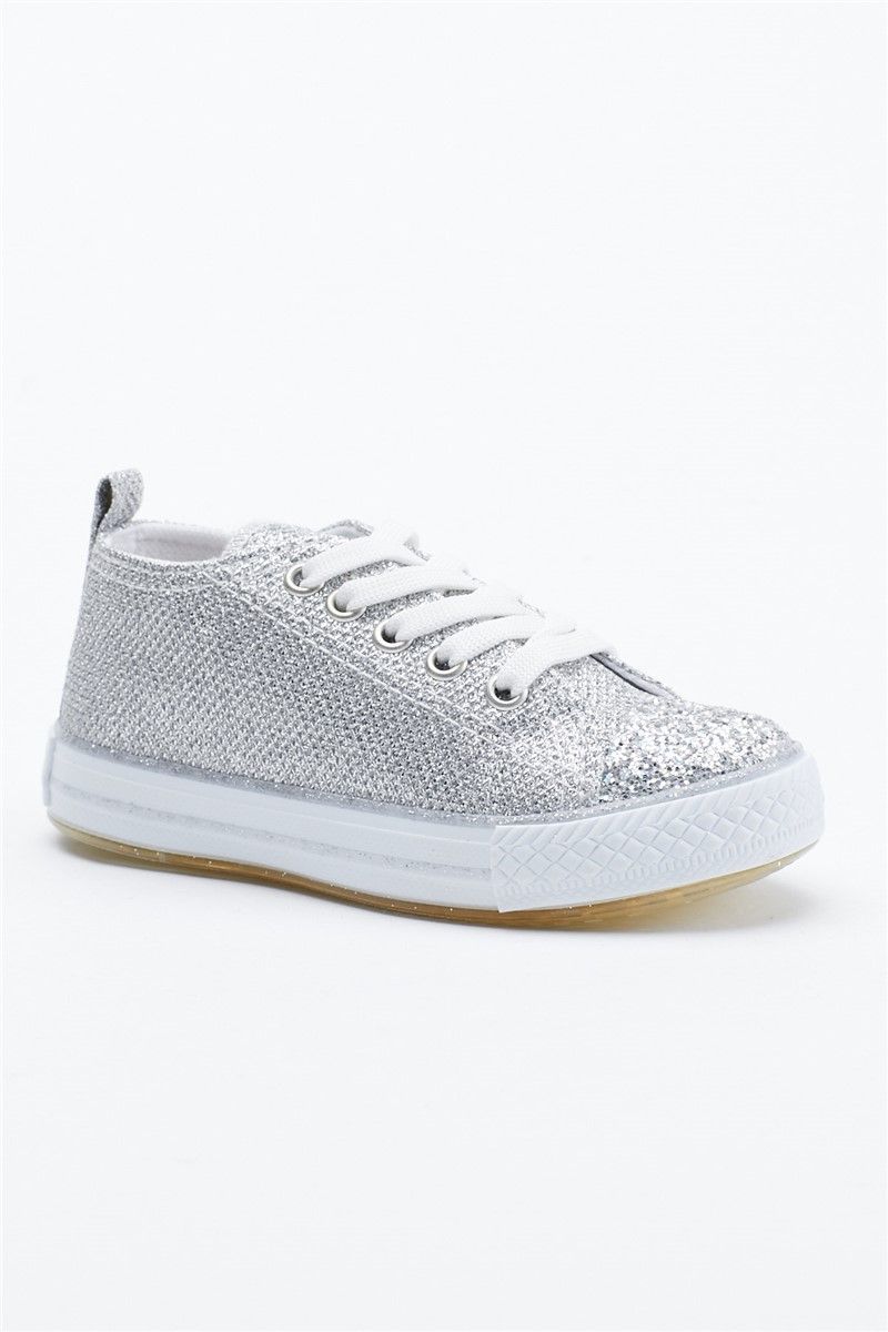 Tonny Black Children's Shoes - Silver #292596